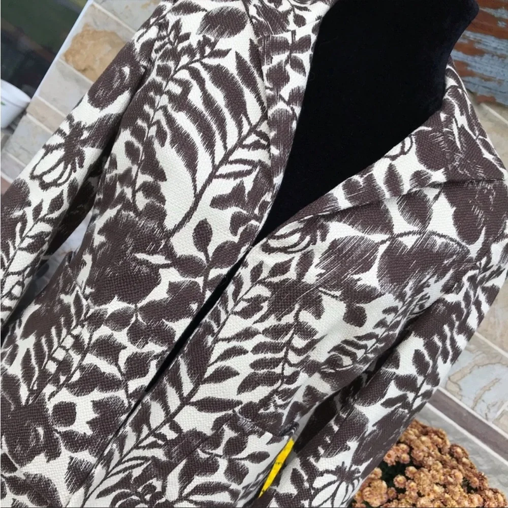 Jones Wear Leaf‎ Print Cotton Skirt Suit